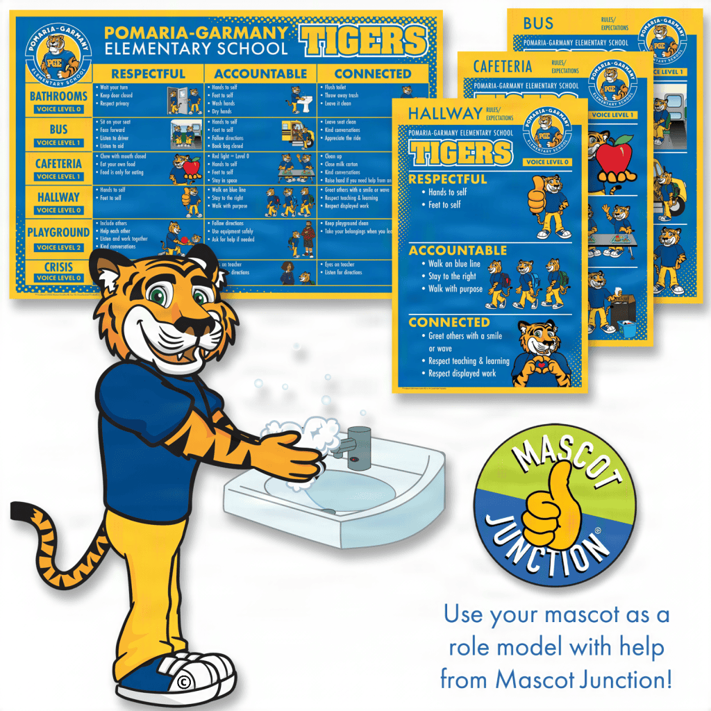 Tiger Mascot Clipart PBIS Matrix
