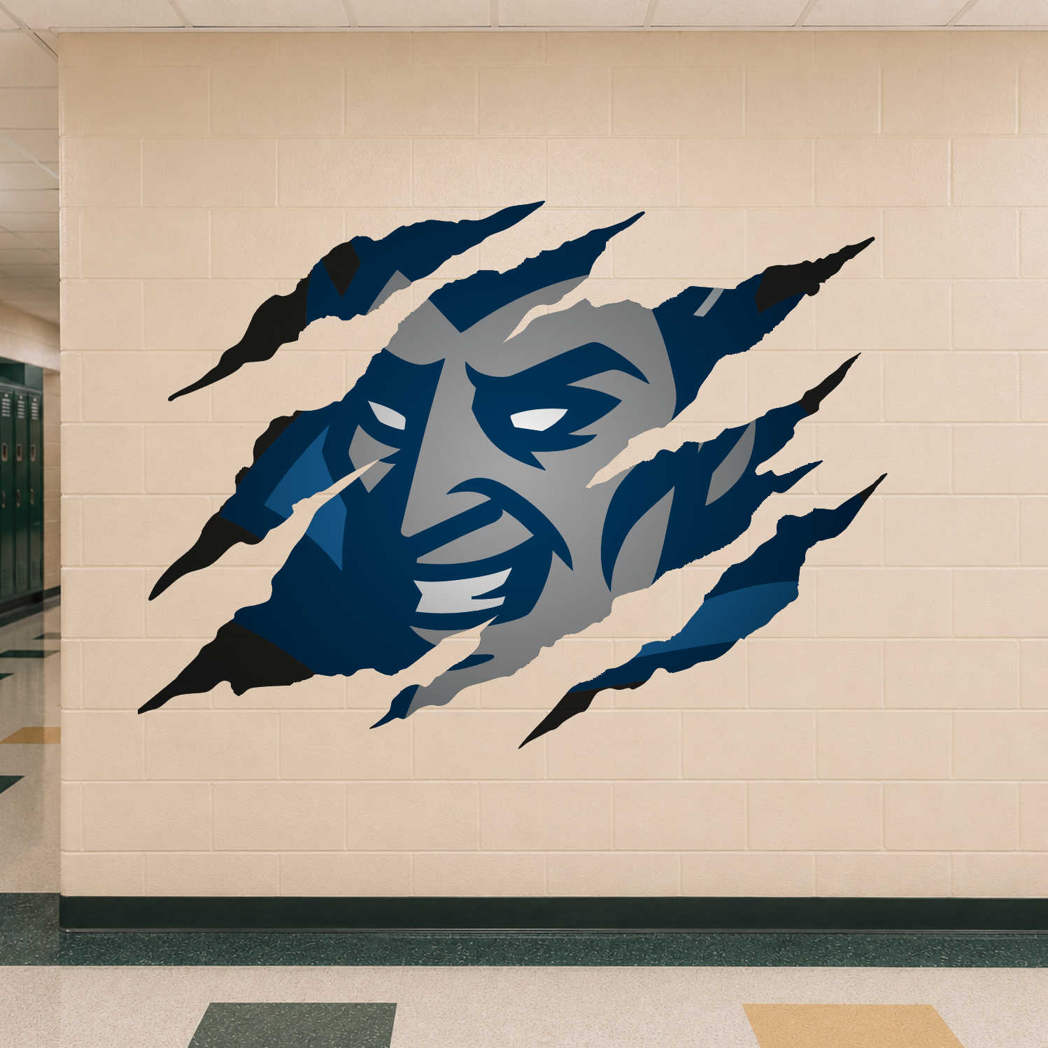 Blue Devil Clawmark Wall Sticker