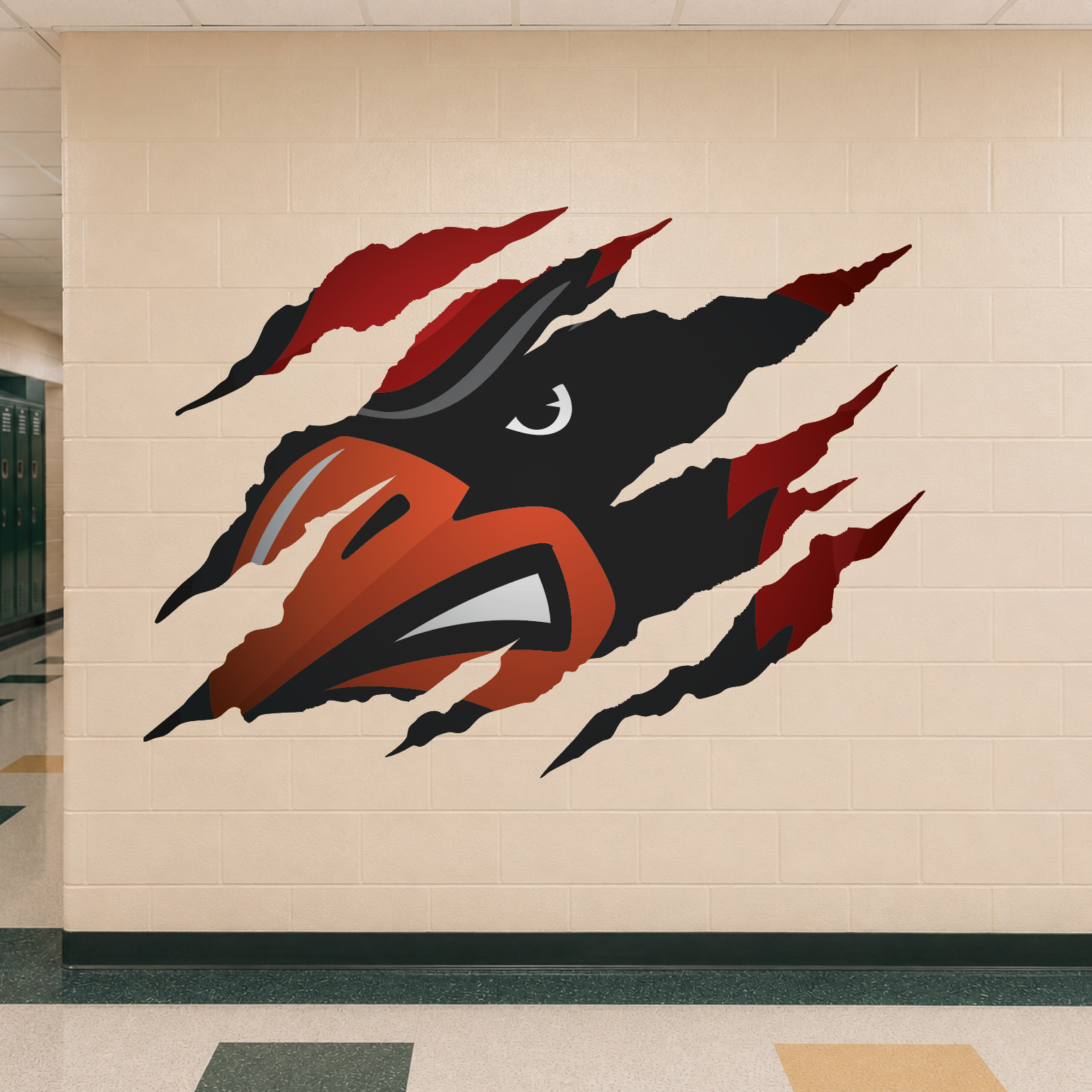 Cardinal Clawmark Wall Sticker