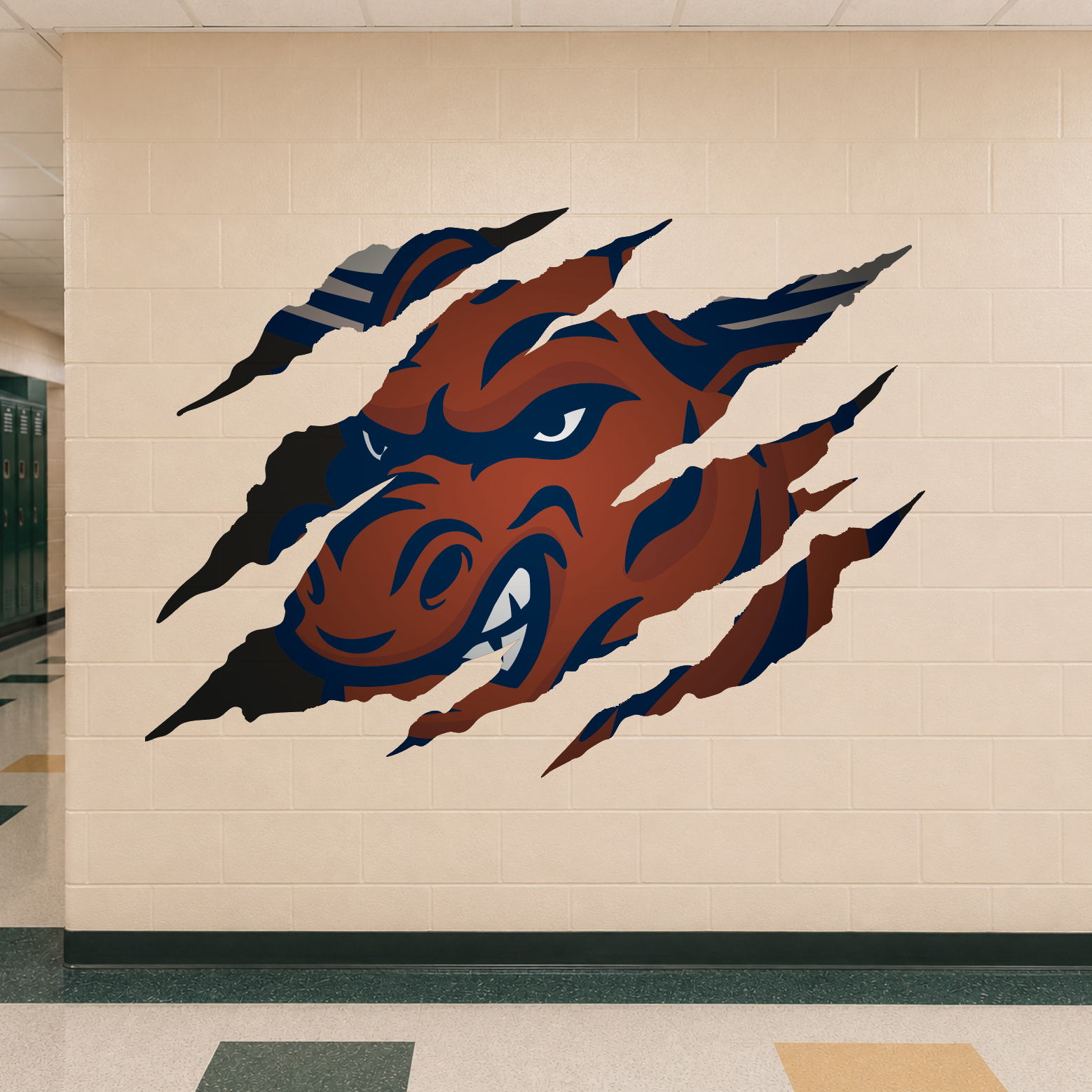 Longhorn Clawmark Wall Sticker