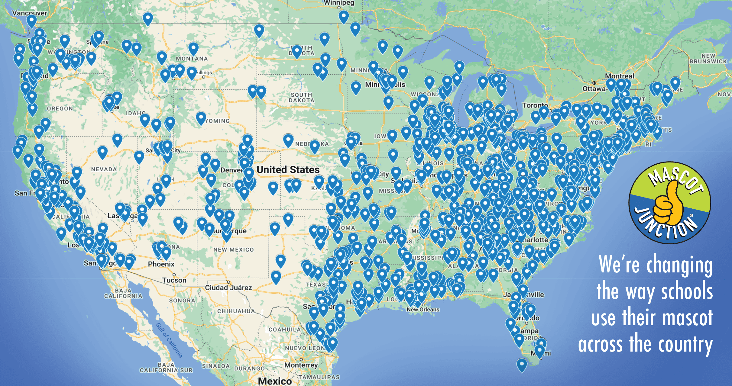 Map of Mascot Junction School Customers